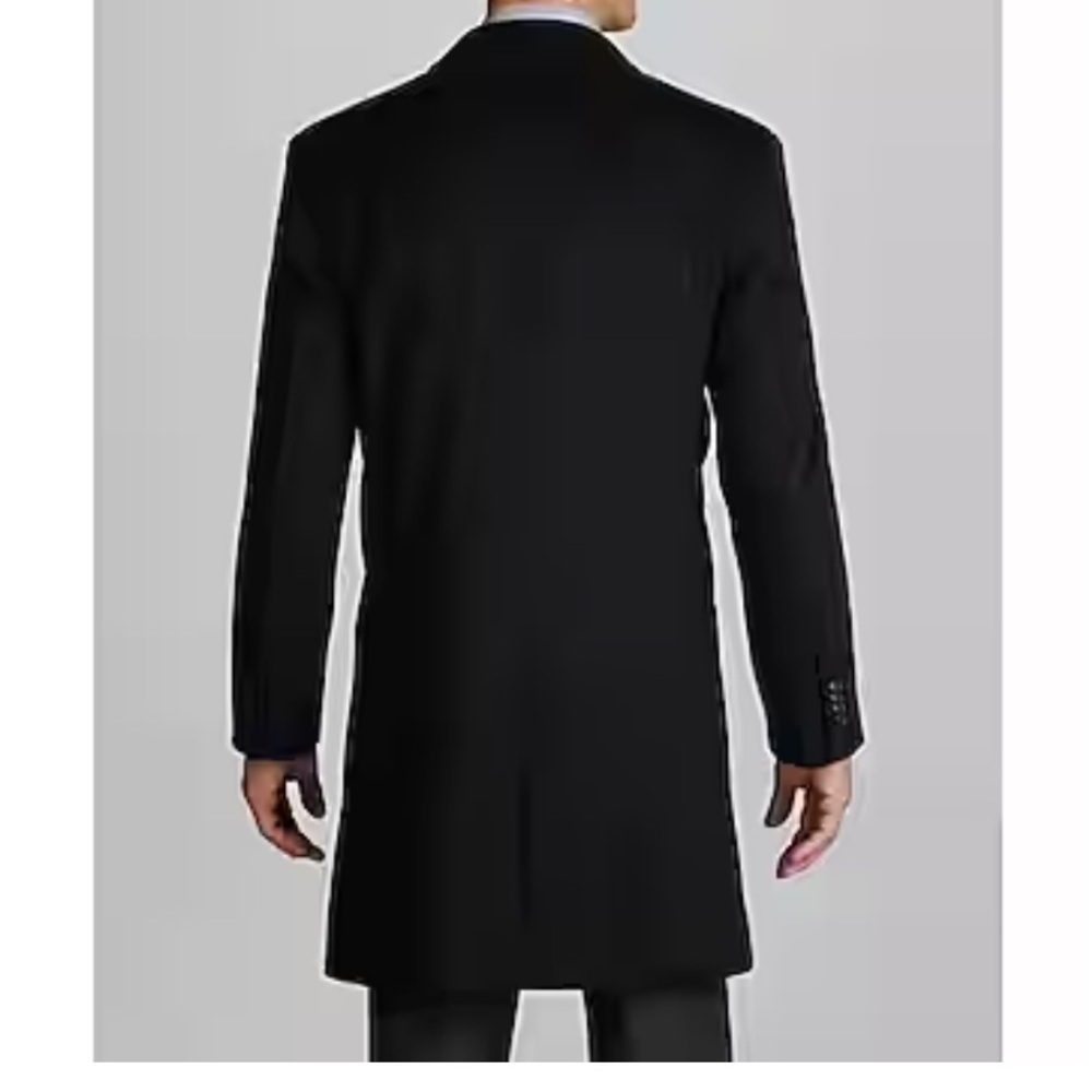 Jos. A. Bank Wool Blend Topcoat Black 40 Short - Picture 7 of 11